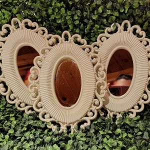 Set of 3 Vintage Homco Mirrors